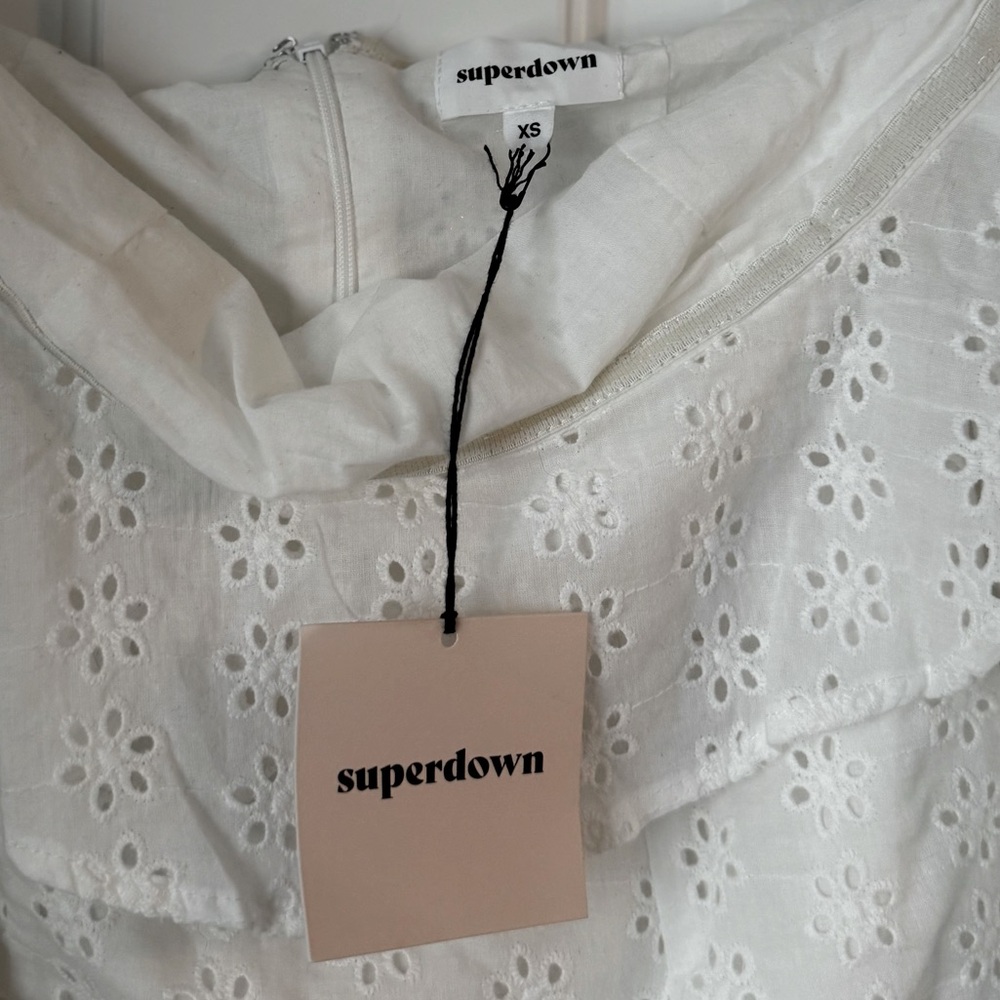 Off the shoulder White, Small, Revolve Mini Dress